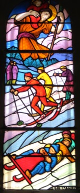 Stained glass, Chamonix, France