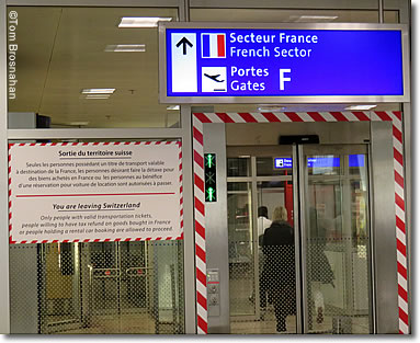 Geneva Airport Secteur France sign