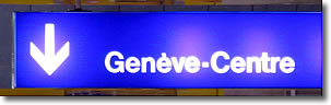 Genève Centre sign