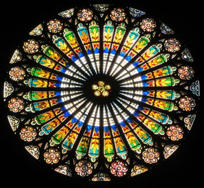 Rose window, Notre Dame de Strasbourg, France