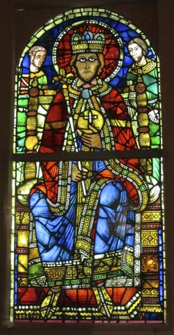 King in Majesty, Stained Glass, Strasbourg, France
