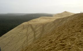 Looking across the top of the Dune du Pilat, France