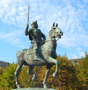 Statue of Bertrand Du Guesclin, Dinan, France