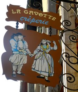 Creperie sign, Brittany, France