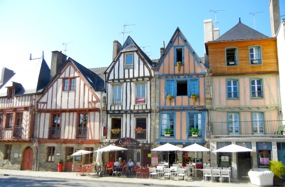 Half-timbered houses, Vannes, Brittany, France