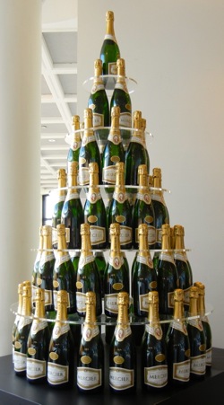 Champagne bottles, France