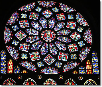Stained Glass Rose Window, Chartres, France