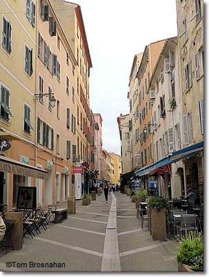Street scene in Ajaccio, Corsica, France