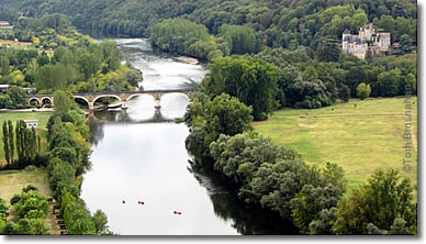 View of the Dordogne River from the château at Beynac, France