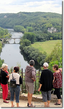 Panoramic view from the hilltop of Beynac, Dordogne, France