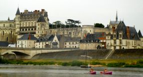 Château d'Amboise, seen from the Ile d'Or, France