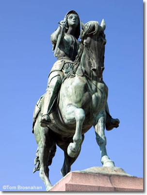 Equestrian statue of Joan of Arc, Place du Martroi, Orléans, France