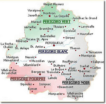 Map of Périgord