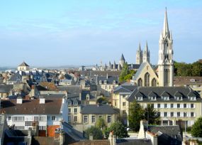 View of Caen from the Château, France