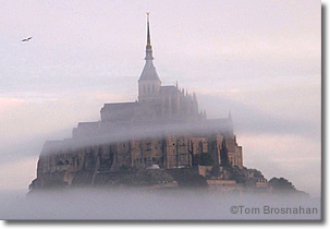 Mont St-Michel in early morning, Normandy, France.