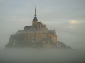 Early morning fog, Mont-St-Michel, France