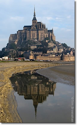 Reflection of Mont St-Michel, Normandy, France