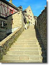 Stairs on Mont-St-Michel, Normandy, France