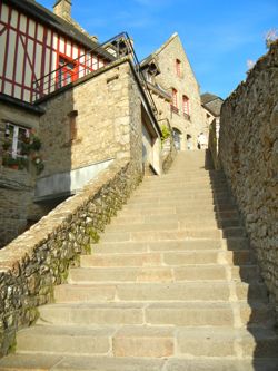 Stairs at Mont-St-Michel, France
