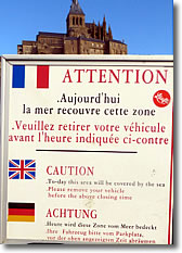 Mont St Michel tide warning