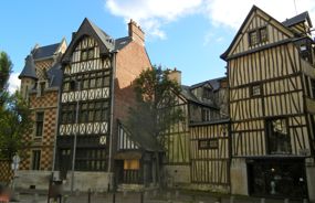 Half-timbered buildings, Rouen, Normandy, France