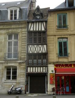 Tiny half-timbered house, Rouen, France