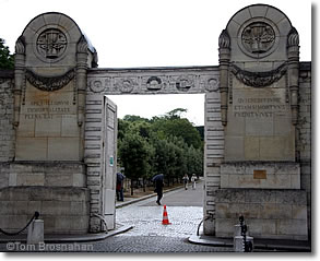 Entrance to Père Lachaise Cemetery, Paris, France