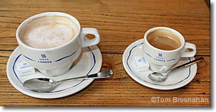 French coffee: caf au lait & caf noir, Paris, France