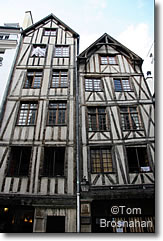 Medieval half-timbered houses in Paris, France