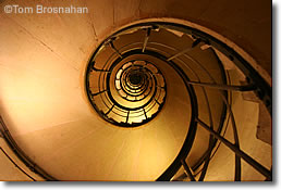 Spiral staircase in the Arc de Triomphe, Paris, France