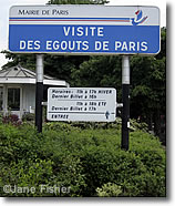 Sign for Les Égouts de Paris, France