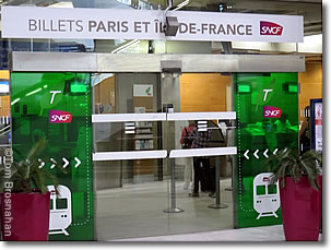 Paris by Train ticket office at Charles-de-Gaulle Airport, Paris, France