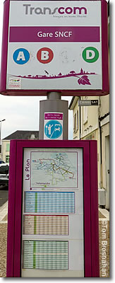Transcom bus sign, Cognac, France