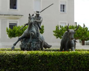 Bull fighting monument, Les Saintes-Maries-de-la-Mer, France