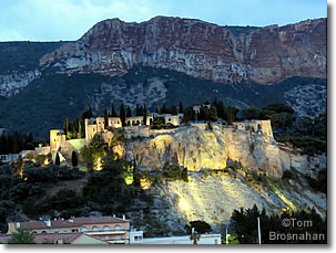 The citadel in the evening, Cassis, Provence, France