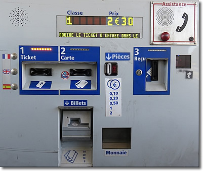 Highway toll machine, France