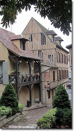 Historic houses in Bergerac, Dordogne, France
