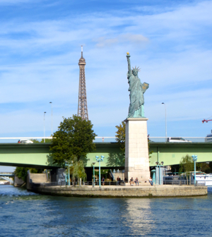 Statue of Liberty and Eiffel Tower, Paris