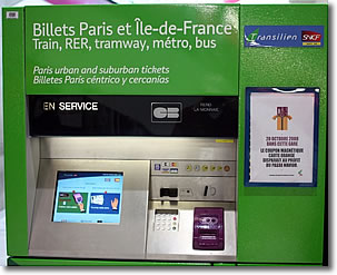 Paris Train Ticket Machine