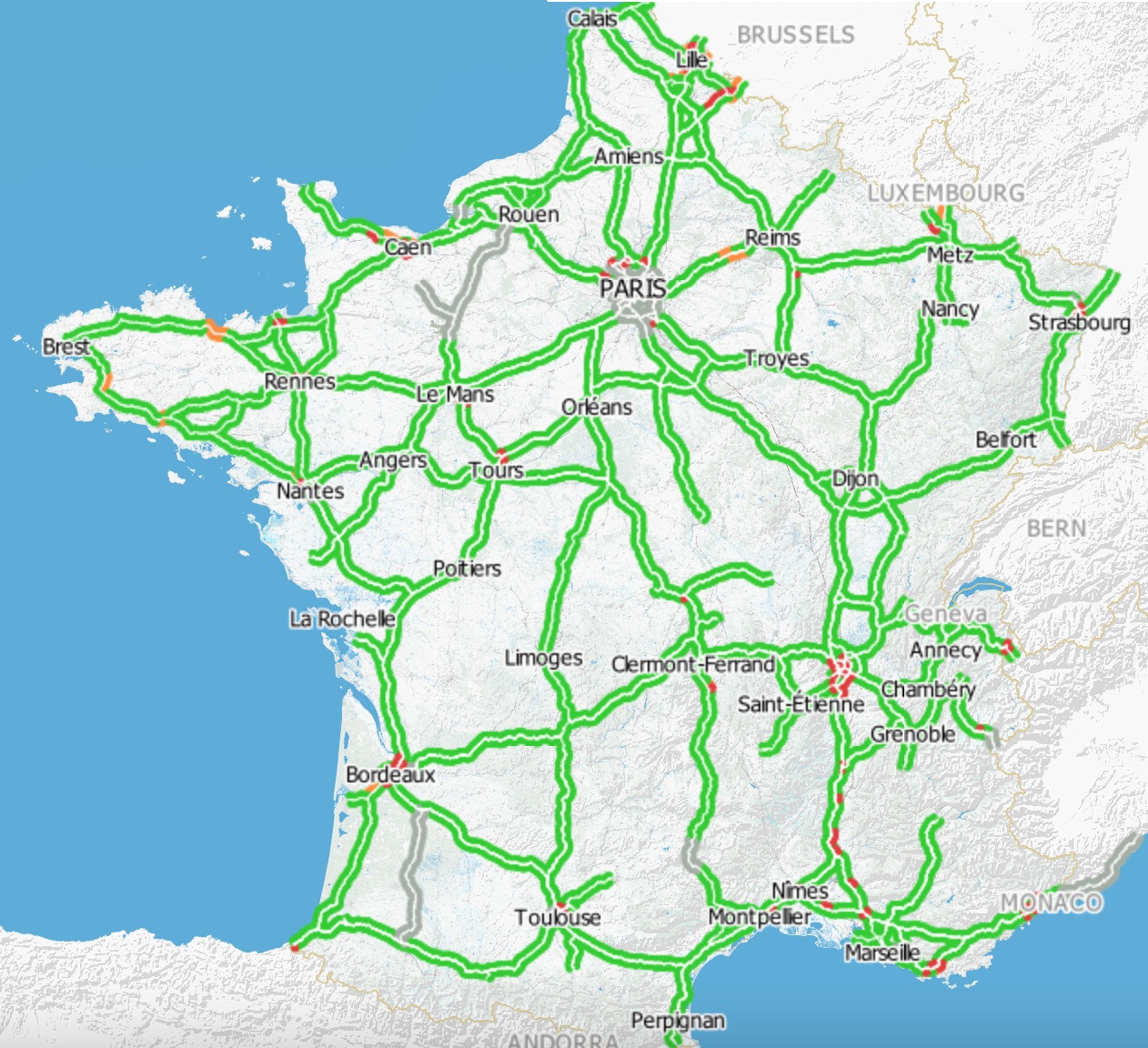 France autoroute map