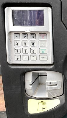 credit card payment keypad and card slot