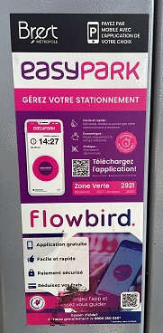 Horodateur parking apps in France