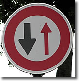 Priority traffic sign, France